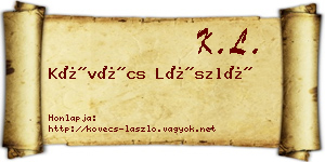 Kövécs László névjegykártya